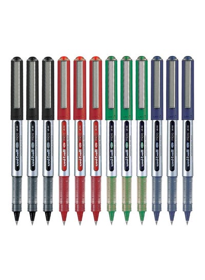 Buy 12-Piece Eye Micro Rollerball Pen Set Multicolour in UAE