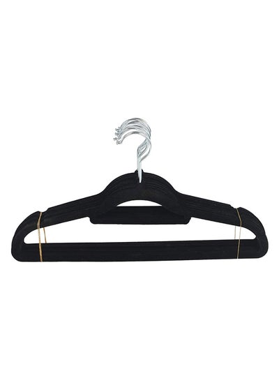 Buy 30-Piece Non Slip Cloth Hangers Set Black 22.5 x 41cm in UAE