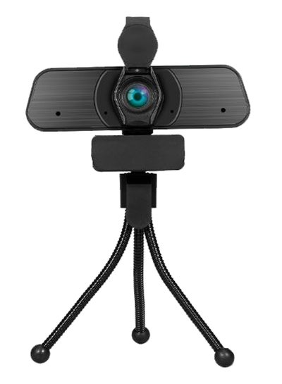 Buy 2K USB Webcam Manual Focus Web Camera with Privacy Cover Built-in Noise Reduction Microphone Drive-free Video Conference Camera Black in Egypt
