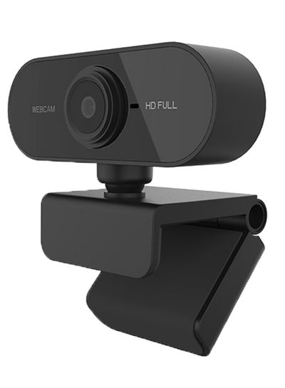 Buy 1080P FHD 2M Pixel Video Webcam With Microphone Black in Egypt