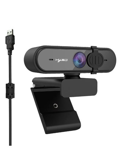 Buy 1080P USB Auto Focus Sound Absorbing Webcam Black in Egypt