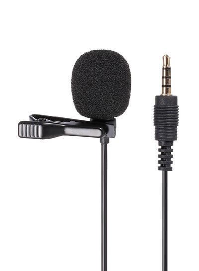 Buy GL-119 3.5AUX Lavalier Microphone Omni Directional Condenser Microphone Superb Sound for Audio and Video Recording Black in UAE