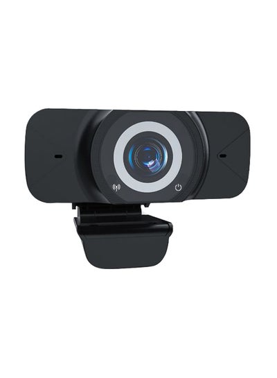 Buy 1080P Auto Focus HD Webcam With Microphone Black in Saudi Arabia