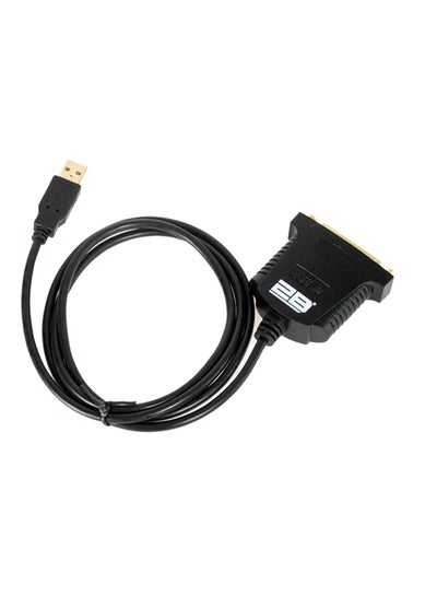 Buy USB 2.0 To Parrel Port Type A Converter Black in Egypt