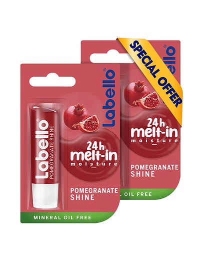 Buy Pack Of 2 Moisturizing Lip Balm Pomegranate Shine 4.8grams in UAE