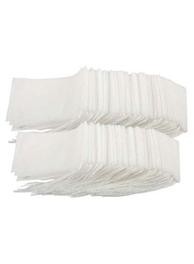 Buy 200-Piece Drawstring Disposable Empty Tea Bag Set White in Egypt