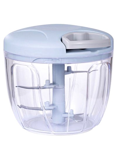 Buy Manual Food Chopper Blue/Clear 12 x 11.5cm in Saudi Arabia