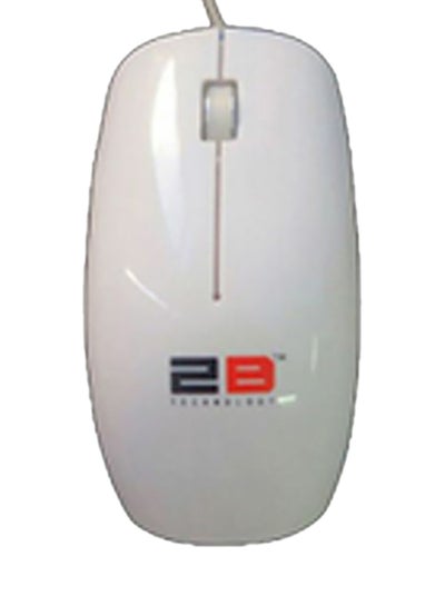 Buy Piano Finishing Optical Wired Mice White in Egypt