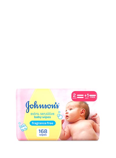 Buy Baby Wipes, Extra Sensitive, Pack Of 168 in UAE