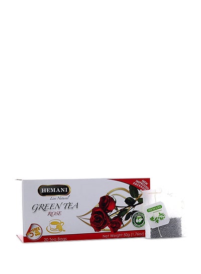 Buy Rose Green Tea 25 Bags 50grams in UAE