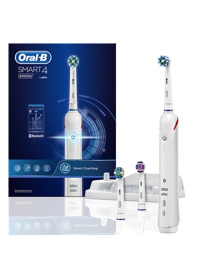 Buy Smart 4 Rechargeable Tooth Brush With Bluetooth Connectivity White in UAE