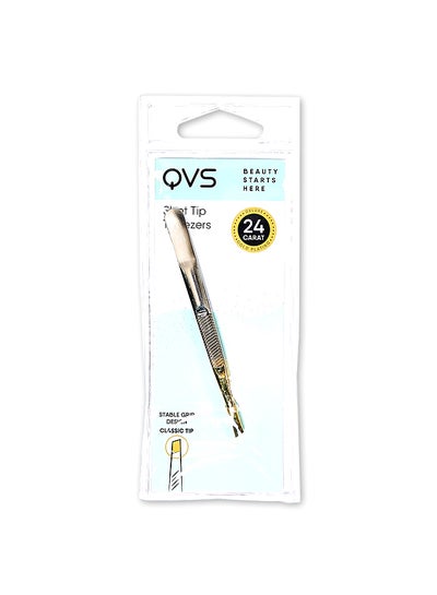 Buy Slant Tip Tweezers Silver/Gold in UAE