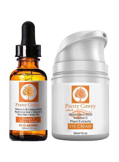 Buy Vitamin C Facial Serum And Eye Cream Kit Facial Serum 30, Eye Cream 30ml in UAE