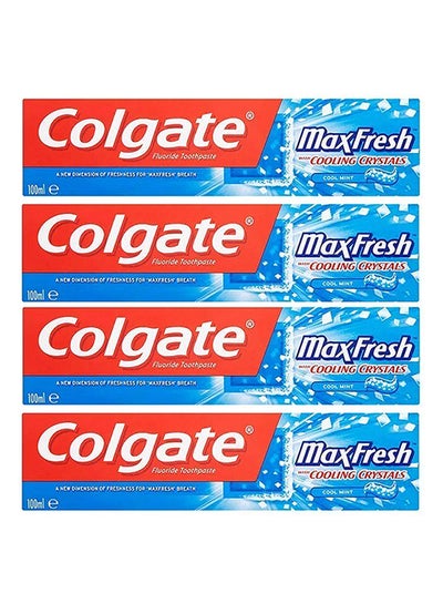 Buy Max Fresh Tooth Paste Cool Mint (3+1)X100ml in UAE