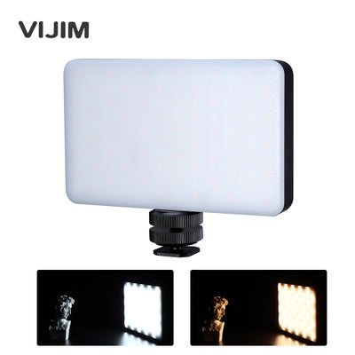 Buy VL120 Bi-color Temperature Mini LED Video Light Black/white in Saudi Arabia