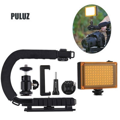 Buy U-Shaped Camera Holder Portable Handheld DV Bracket Stabilizer Kit Black in UAE