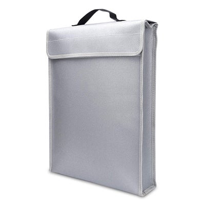 اشتري Portable Fireproof Document Bag Holder Pouch Silver في السعودية