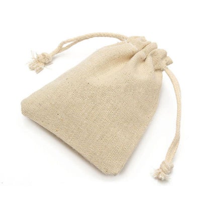 Buy 50 Piece Natural Burlap Bags Linen Pouches Sacks Beige in UAE