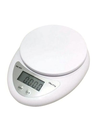 Buy LED Electronic Weighing Scale White 163 x 128 x 32mm in UAE