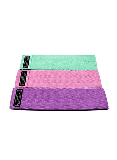 Buy 3-Piece Non Slip Exercise Resistance Band Set 38x8x8cm in Saudi Arabia