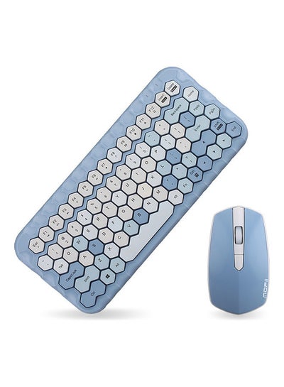 Buy Honey Wireless Keyboard Mouse Combo Blue in Saudi Arabia