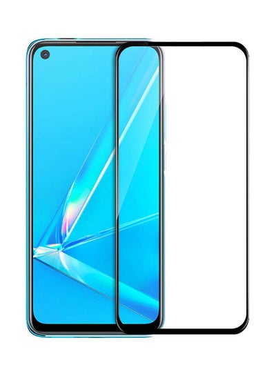 Buy Tempered Glass Screen Protector For OPPO A92 Black/Clear in UAE