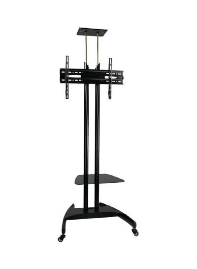 Buy Dual Pipes TV Cart With Fixed TV Bracket 32'' To 65'' Black in Saudi Arabia