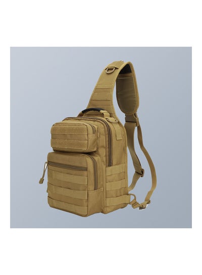 Buy Trekking Bag Sport Backpack Shoulder Chest Bag Pouch Outdoor Travel Hiking for Men Women Yellow 29.00*5.00*28.00cm in Saudi Arabia