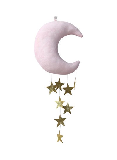 Buy Hanging Moon Stars StuffedWall Backdrop Pink/Gold in UAE