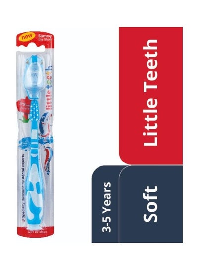 Buy Little Teeth Soft Bristles Toothbrush White/Blue 0.03kg in UAE