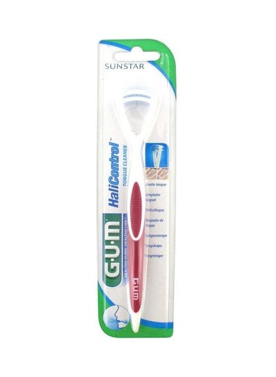 Buy Hali Control Dual Action Gum Tongue Cleaner Red/White in UAE