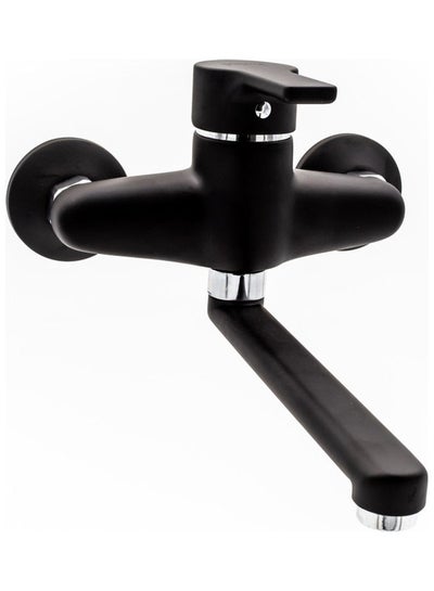 Buy Wall Mounted Sink Mixer Black in Saudi Arabia