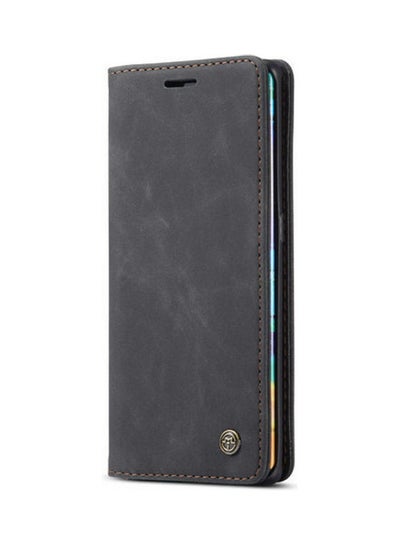 Buy Flip Leather Case For Samsung Galaxy Note 10 Plus Black in UAE