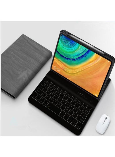 Buy Huawei Matepad Pro Magnetic Keyboard With Pen Slot Silicone Protective Cover Grey in Saudi Arabia