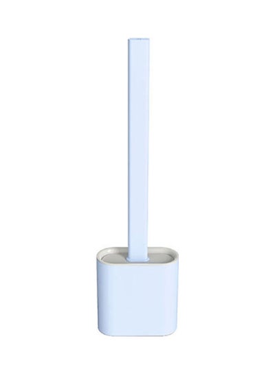 Buy Hanging Silicone Toilet Brush With Holder Blue 365x98x43mm in Egypt