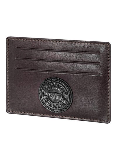 Buy Carve Leather Card Case Brown in UAE