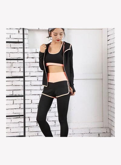 Buy 5-Piece Yoga Sport Suit orange in UAE