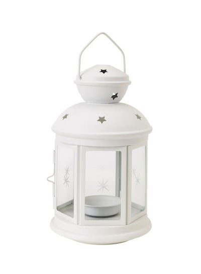 Buy Ramadan Tealight Lantern White/Clear 21cm in Saudi Arabia