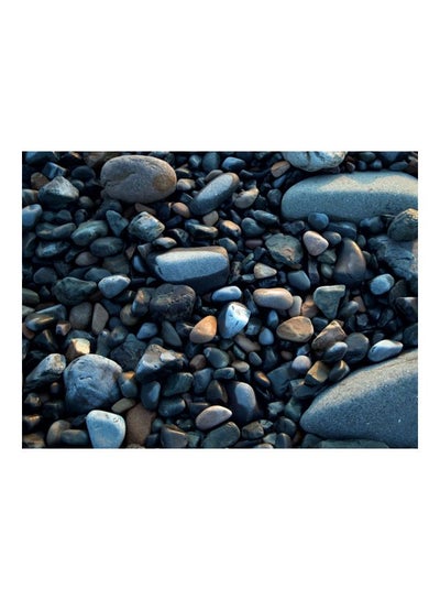 Buy Sea Stones Themed Self-Adhesive Wall Sticker Grey/Beige 160x120cm in Egypt