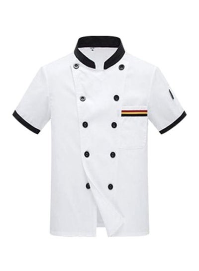 Buy Pocket Detailed Chef Coat White/Black L in Saudi Arabia
