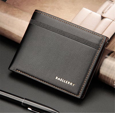 Buy Short Multi Card Business Bi-Fold Wallet Black in Saudi Arabia