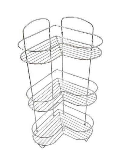 Buy 3-Tier Corner Rack Silver 56centimeter in Saudi Arabia