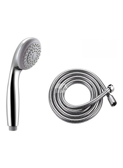 Buy Shower Head With Hose Silver in Saudi Arabia