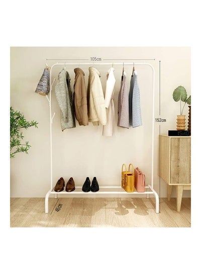 اشتري Floor Standing Cloth Rack White في مصر