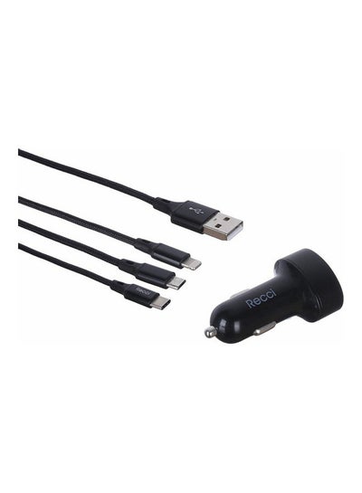 Buy Dual Port USB Car Charger Black in Egypt