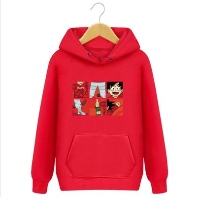 Buy Fashionable Printed Hoodie red in UAE