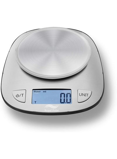 Buy Digital Food Weighing Scale Silver 14.6x20.6x3.1cm in UAE