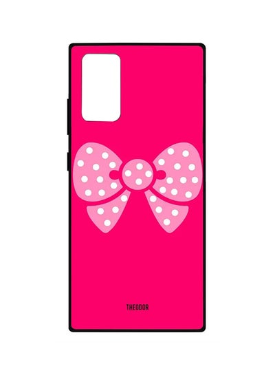 اشتري Bow Hair Clip Printed Case Cover For Samsung Galaxy Note20 وردي/أبيض في الامارات