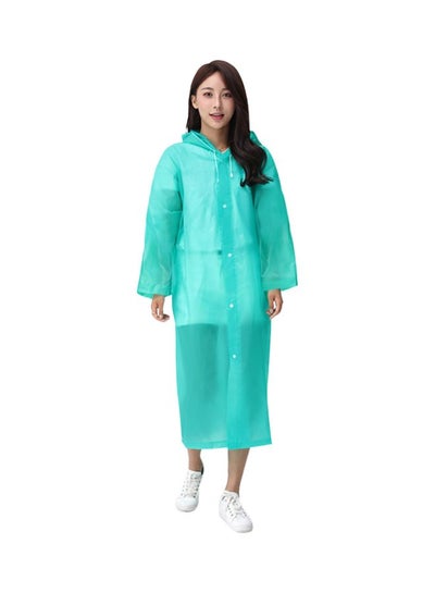 Buy EVA Hooded Raincoat Green in UAE