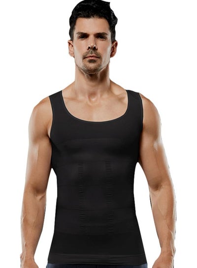 Buy Tight Fitting Belly Chest Slimming Vest Black in Saudi Arabia